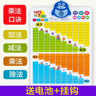 加法减法乘法口诀表有声挂图99九九乘法表全套小学生加减乘除墙贴