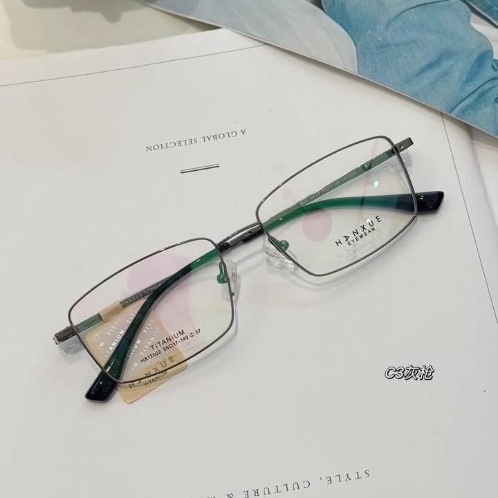 商务钛金属轻奢近视镜框全框男