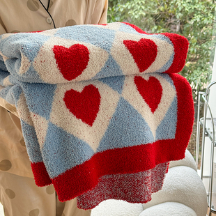 多巴胺可爱午睡沙发毯高级感小毯子办公室披肩空调保暖毯子盖腿毯