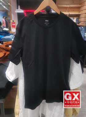 正品Levis李维斯时尚黑色LOGO印花纯棉圆领男士短袖T恤57788-0001