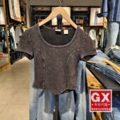 levis李维斯2024夏季 时尚 休闲甜辣女士U领短袖 正品 T恤0019V 0001