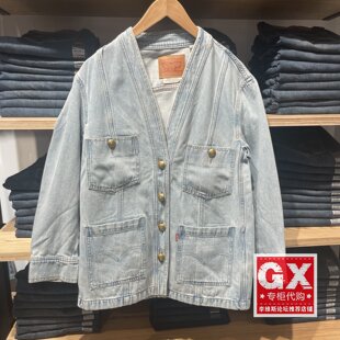 0000 机车休闲潮浅色牛仔衣夹克001C5 专柜正品 levis李维斯女时尚