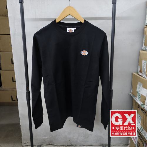 Dickies 男款圆领Logo蓝色印花宽松圆领时尚卫衣DK010983BLK1