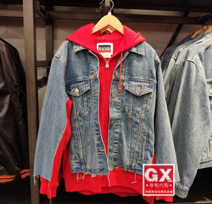 假两件牛仔衣外套72737 专柜正品 时尚 女宽松厚款 0000 levis李维斯