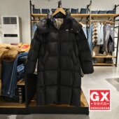 专柜正品 0000 002QB Levis李维斯女士长款 加厚黑色连帽羽绒服