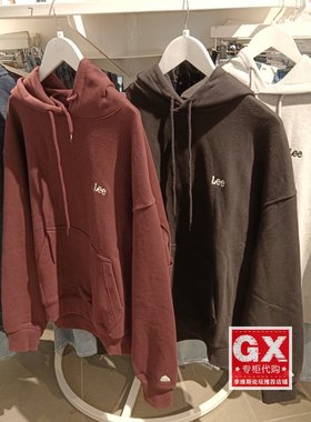 正品Lee 韩国设计款宽松连帽Logo多色卫衣LUT006415203194-A04855