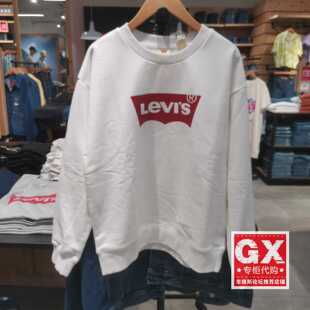 女士卫衣A5418 白色LOGO印花纯棉 0000 Levis李维斯2023年经典 正品