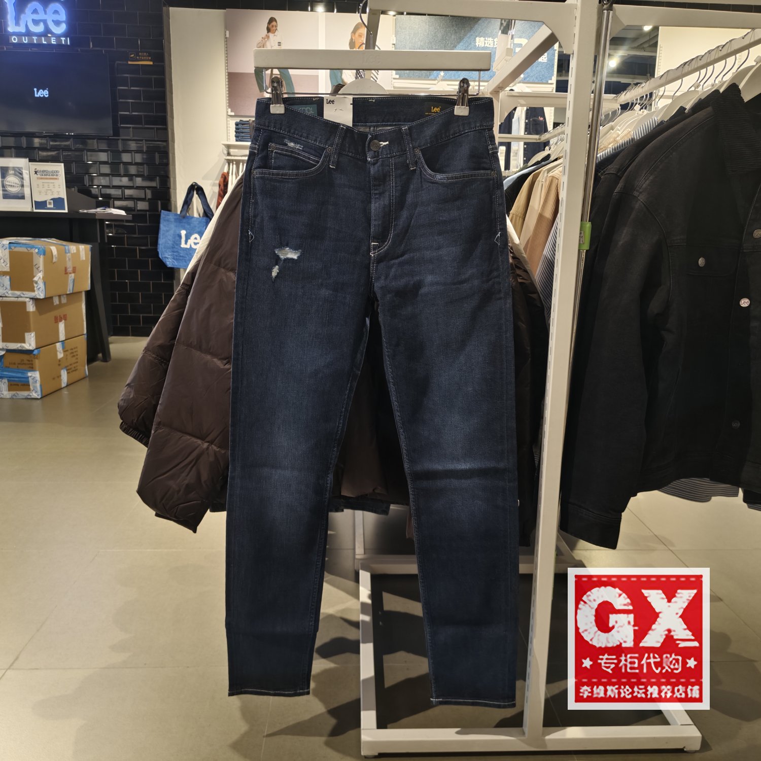 Lee正品 23夏男款精玉透凉宽松小脚牛仔裤LMB100731200229-A02902