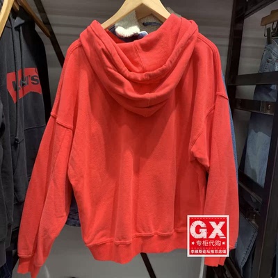 专柜正品levis李维斯A0158-0001Red先锋女士休闲时尚印花连帽卫衣