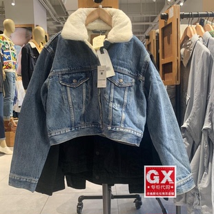 Levis李维斯正品女士休闲短款羊羔绒牛仔夹克外套棉服57847-0000