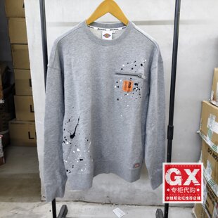 Dickies 男款圆领Logo灰色印花印花宽松休闲运动卫衣DK011053CQ81