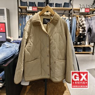 0000 女士复古绗缝宽松休闲棉服008G4 Levis李维斯专柜正品 2025