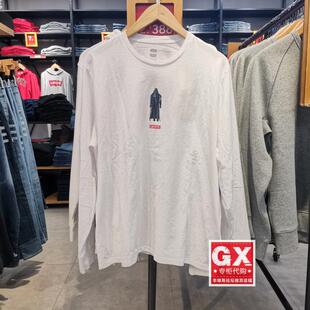 GX出品 levis 李维斯36015-0059 白男 全棉星球大战联名款长袖T恤