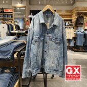 0005 牛仔夹克外套0016Y 专柜正品 Levis李维斯印花做旧宽松男士