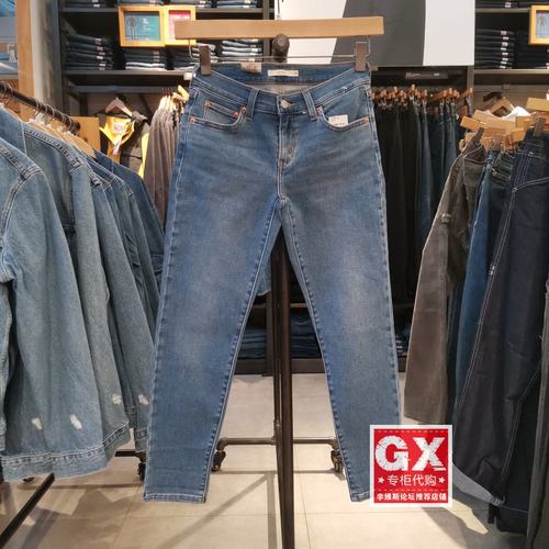 直筒长裤加绒牛仔裤冬季