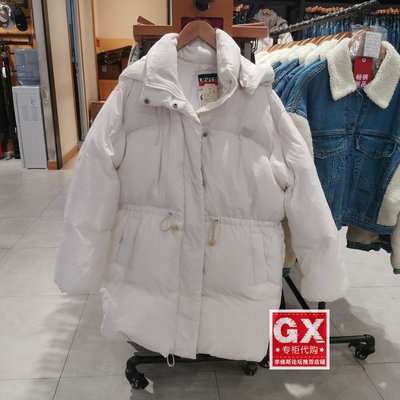 LEVIS羽绒中长款翻领灰鸭绒