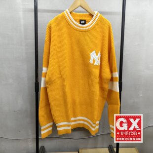 套头圆领休闲针织衫 街头时尚 黄13038751 男女款 NEWERA纽亦华秋冬季