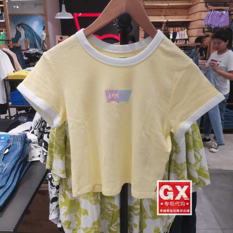 女士短款正品A3523-0037纯棉印花