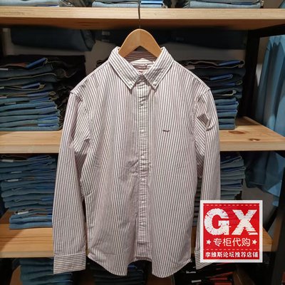 正品levis李维斯2025年秋复古条纹休闲男士长袖衬衫A7210-0041