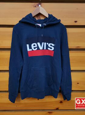 GX出品 levis 李维斯19491-0056 男 蓝 LOGO套头时尚休闲连帽卫衣