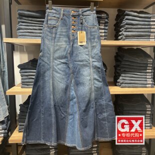 0000 潮流拼接百搭女休闲牛仔半身裙0017I 正品 李维斯Levis时尚