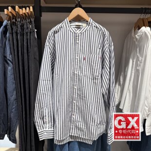 Levis李维斯时尚 003MY 宽松竖条纹圆领男士 衬衫 0003 长袖 专柜正品