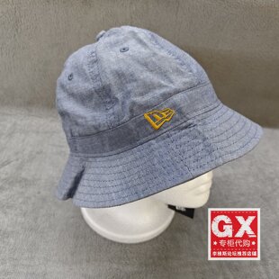 专柜正品 休闲渔夫帽12845214 NewEra纽亦华男女蓝色纯棉时尚
