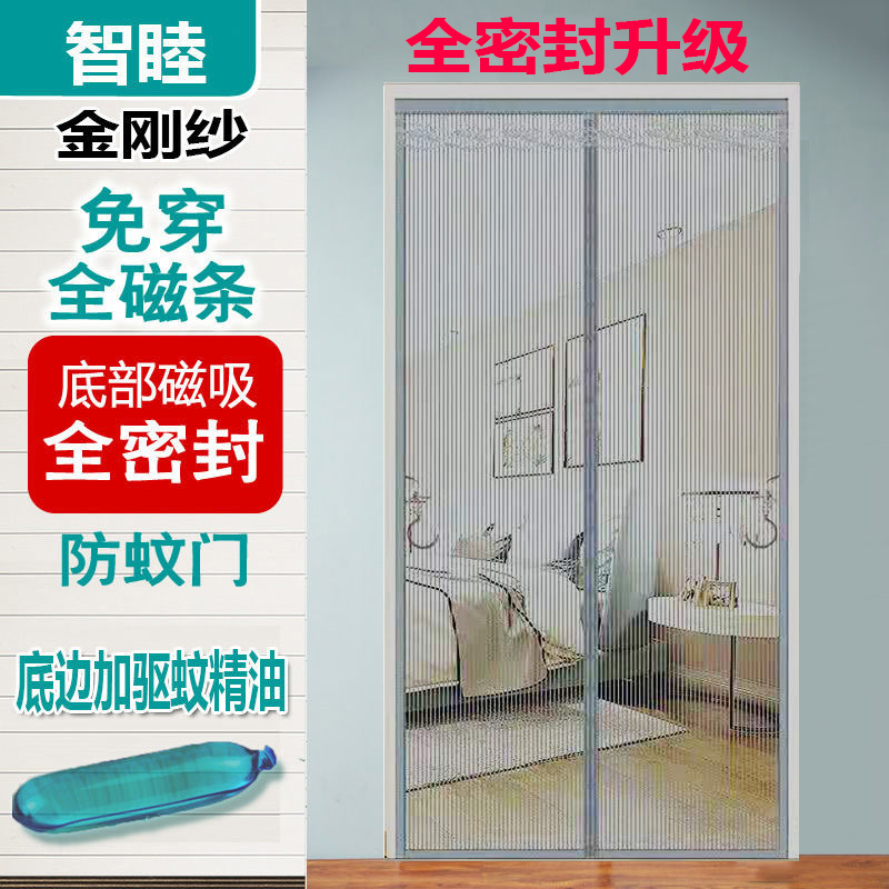 夏季金刚纱魔术贴免穿全磁条纱门