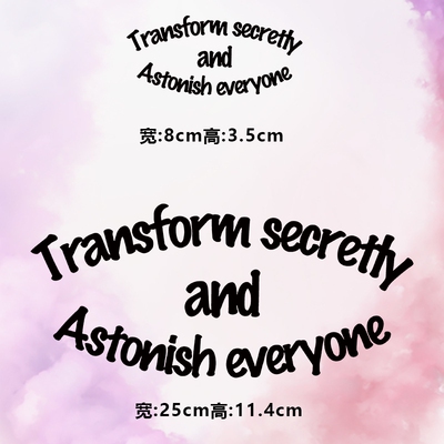 潮牌transform字母图案烫画贴时尚印花衣服贴热转印白墨贴纸