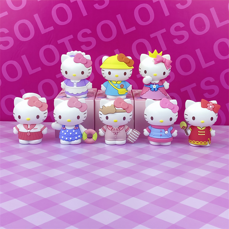 正版HelloKitty换装日记系列盲盒手办公仔桌面摆件凯蒂猫女生礼物