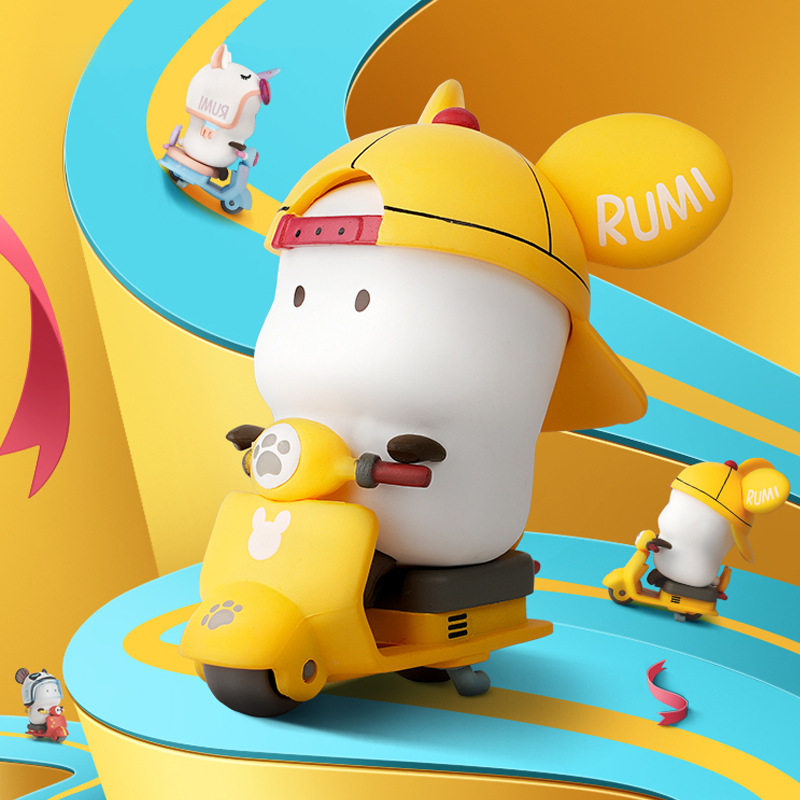 漫博潮玩萌力星球突突车系列表情包盲盒萌公仔手工艺品桌面摆件