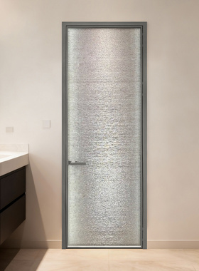 夹丝绒玻卫生间门钛镁铝合金门玻璃卫浴门厕所洗手间门厂家定制