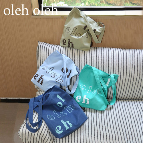 oleholeh四色通勤单肩托特帆布包
