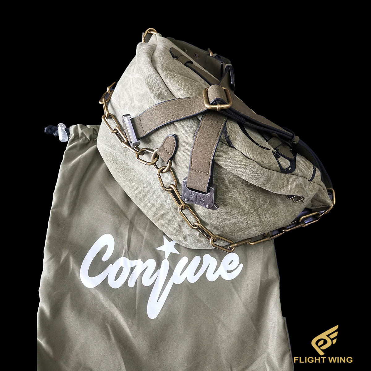 conjure军工腰包单肩斜挎包国内现货男女官方正品流行帆布军布