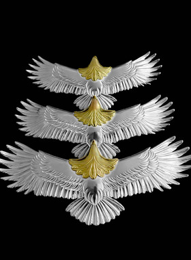 日本正品LaKey金头银身鹰项链吊坠男女日本纯手工银饰官方代理