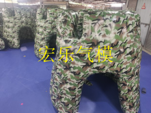厂家定做充气CS掩体碉堡墙体油桶坦克户外真人射击迷彩障碍物道具
