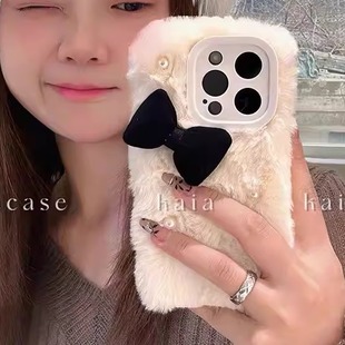 7ultra k12x a2m秋冬款 k13 6pro软OPPOReno15pro Findx9 毛绒OPPO a5女a3 日系韩风小清新蝴蝶结A6PRO