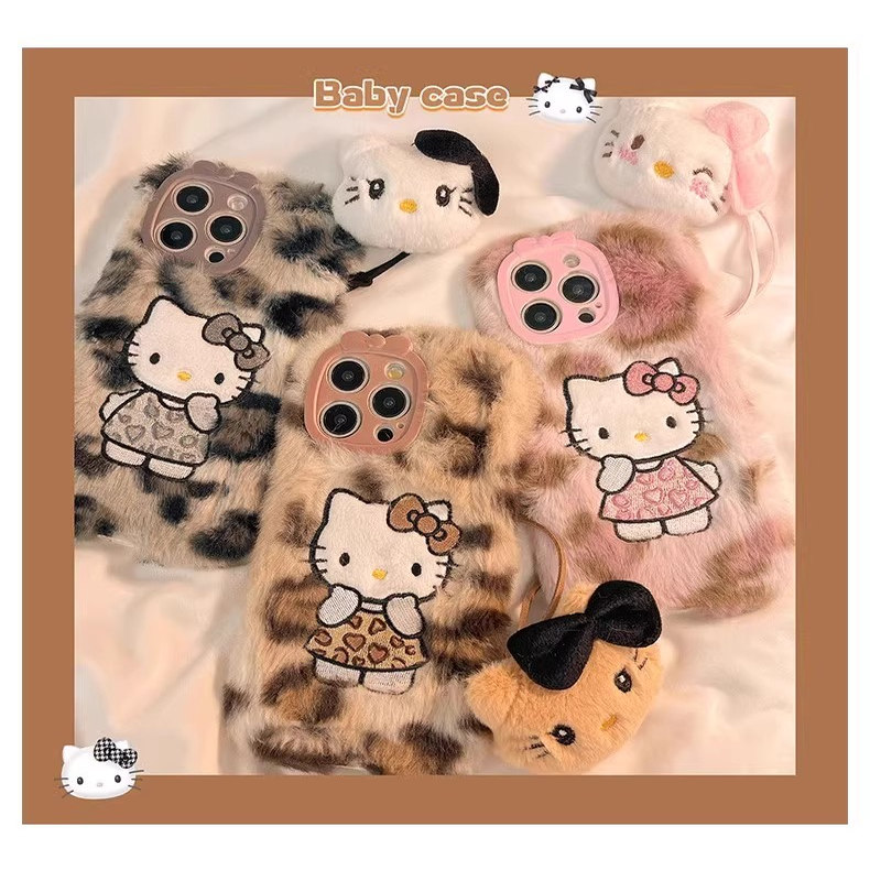 hello kitty凯蒂小猫咪适用华为nova14/13pro/12se/11秋冬毛绒10手机壳magic7pro/6/5/4荣耀play10c/9t/8T/7t