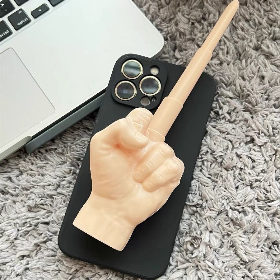 抖音同款立体中指手指男女款y73s情侣vivo y35m/IQOO13/12/11s套IQOONEO10/9s pro+/8/7/6/5手机壳iqooz9x/z8
