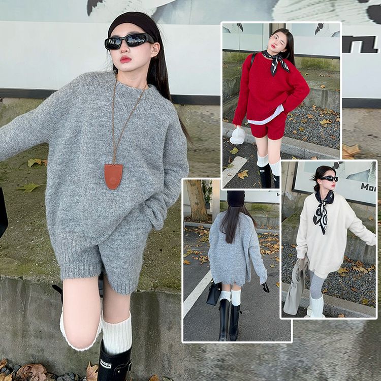 新年拜年服色毛衣套装20