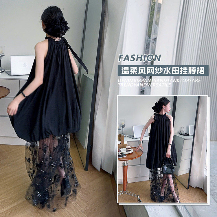 女童连衣裙2025新款夏季儿童裙子洋气女孩大童夏天吊带公主蓬蓬裙