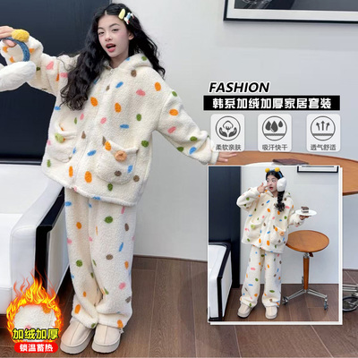 服女童冬季保暖法兰绒小女孩