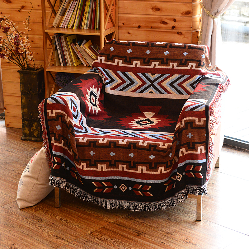 针织线毯多人波西米亚风沙发巾