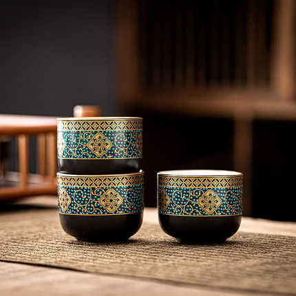 领艺古韵茶杯陶瓷个人品茗杯家用喝茶茶碗复古功夫茶具单品