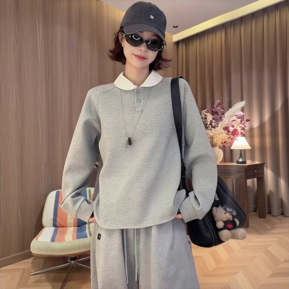 丝棉品质卫衣女918撞色韩系华棉酷复合大码休闲上衣