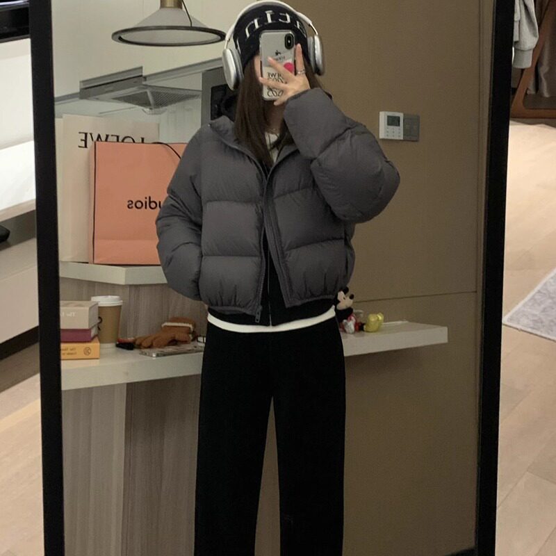 短款棉服欧美加厚三防LEIYU女ins新款潮小个子面包服立领外套