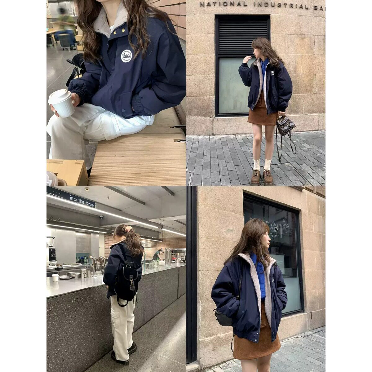 外套休闲百搭毛绒冬季美式棉服冲锋衣2026棒球女羊羔新款夹克