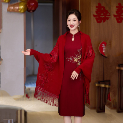 婚礼妈妈新款羊绒披肩