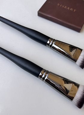 出口超好用一字型平头粉底刷无刷痕不吃粉化妆刷美妆工具