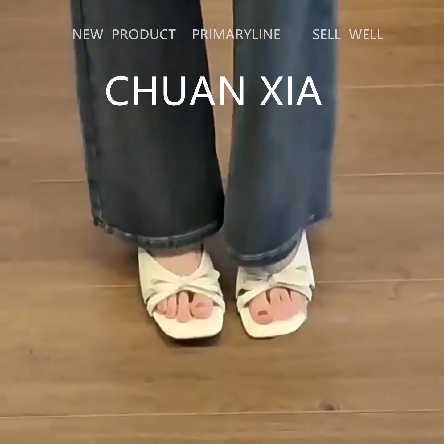 羊皮版-法式蝴蝶结波点凉